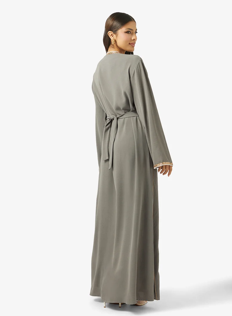 ARABIAN CLOSET LADIES ABAYA 2 PIECE WITH BELT